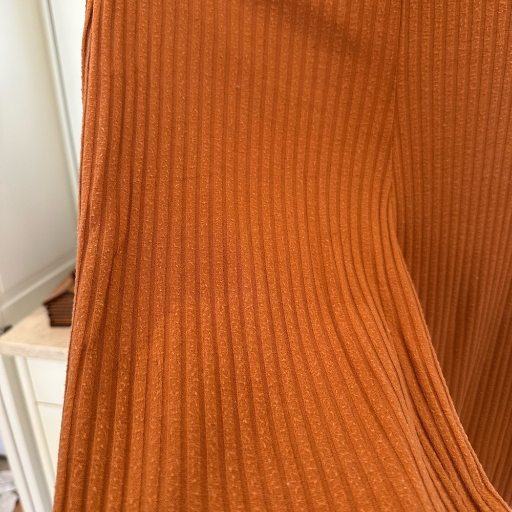 Nasty Gal Rust Ribbed Pants - Picture 4 of 6